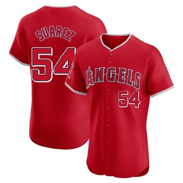 Jose Suarez Men's Elite Los Angeles Angels Red Alternate Jersey