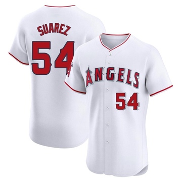 Jose Suarez Men's Elite Los Angeles Angels White Home Jersey