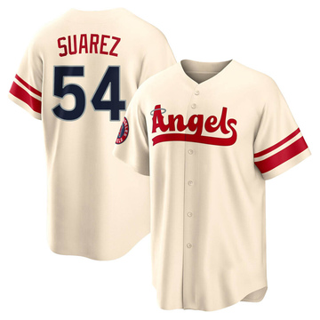 Jose Suarez Men's Replica Los Angeles Angels Cream 2022 City Connect Jersey