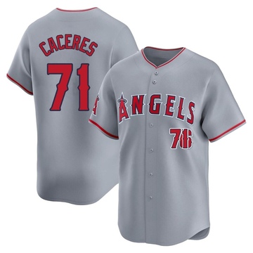 Kelvin Caceres Men's Limited Los Angeles Angels Gray Away Jersey