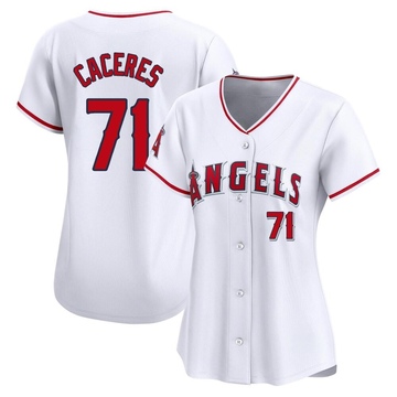 Kelvin Caceres Women's Limited Los Angeles Angels White Home Jersey