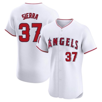 Magneuris Sierra Men's Elite Los Angeles Angels White Home Jersey