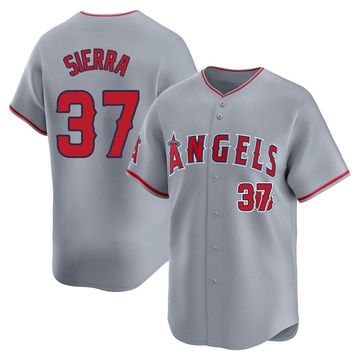 Magneuris Sierra Men's Limited Los Angeles Angels Gray Away Jersey