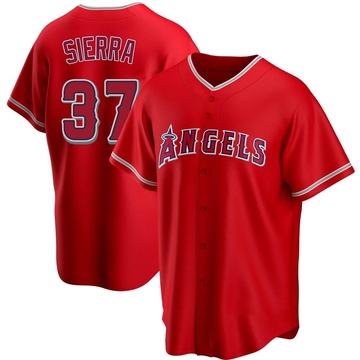 Magneuris Sierra Men's Replica Los Angeles Angels Red Alternate Jersey