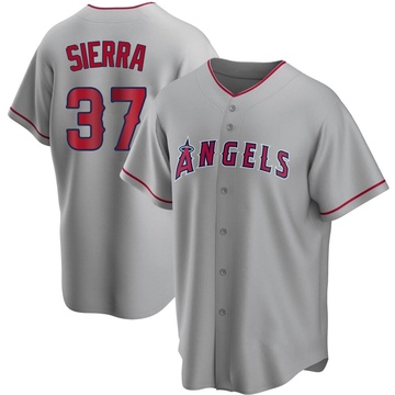 Magneuris Sierra Men's Replica Los Angeles Angels Silver Road Jersey