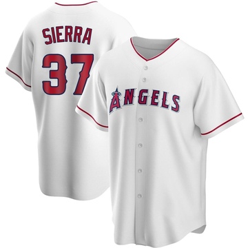 Magneuris Sierra Men's Replica Los Angeles Angels White Home Jersey