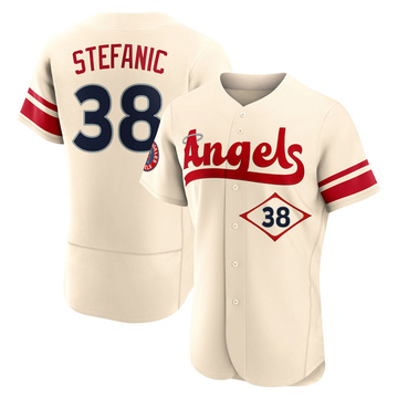 Michael Stefanic Men's Authentic Los Angeles Angels Cream 2022 City Connect Jersey