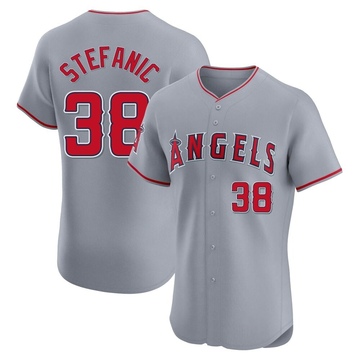 Michael Stefanic Men's Elite Los Angeles Angels Gray Road Jersey