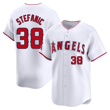 Michael Stefanic Men's Limited Los Angeles Angels White Home Jersey