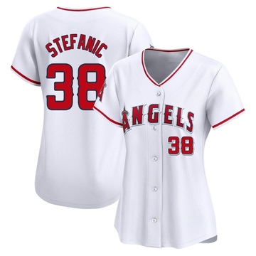 Michael Stefanic Women's Limited Los Angeles Angels White Home Jersey