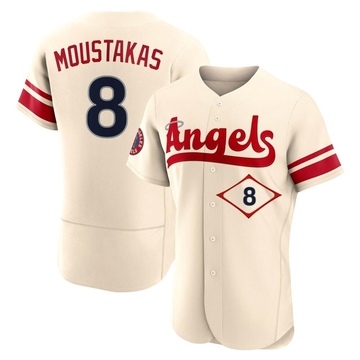 Mike Moustakas Men's Authentic Los Angeles Angels Cream 2022 City Connect Jersey