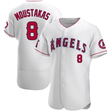 Mike Moustakas Men's Authentic Los Angeles Angels White Jersey