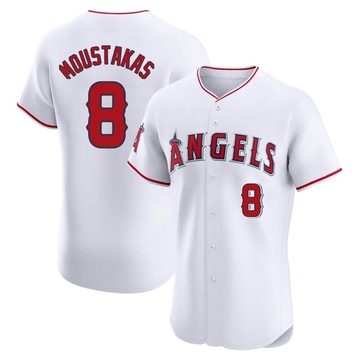 Mike Moustakas Men's Elite Los Angeles Angels White Home Jersey