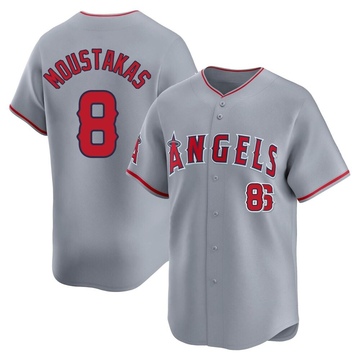 Mike Moustakas Men's Limited Los Angeles Angels Gray Away Jersey