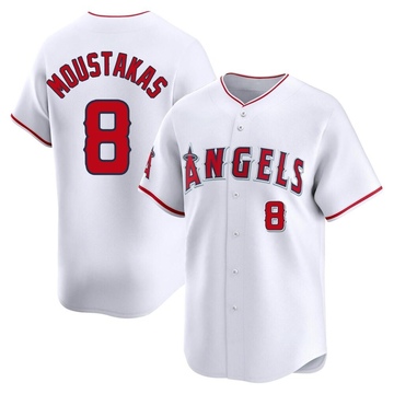 Mike Moustakas Men's Limited Los Angeles Angels White Home Jersey