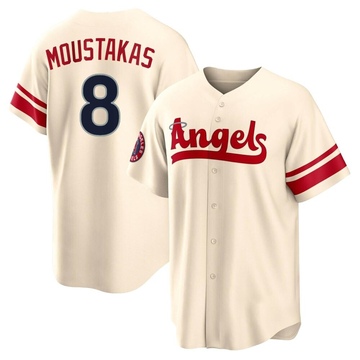 Mike Moustakas Men's Replica Los Angeles Angels Cream 2022 City Connect Jersey