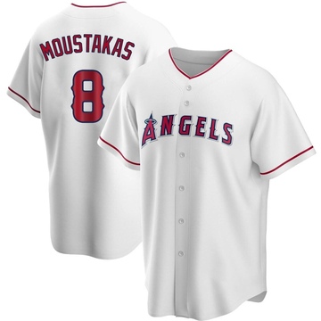 Mike Moustakas Youth Replica Los Angeles Angels White Home Jersey