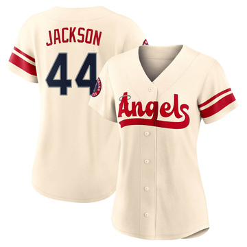 Reggie Jackson Women's Authentic Los Angeles Angels Cream 2022 City Connect Jersey