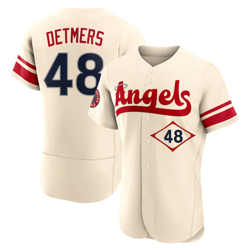 Reid Detmers Men's Authentic Los Angeles Angels Cream 2022 City Connect Jersey