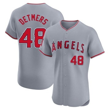 Reid Detmers Men's Elite Los Angeles Angels Gray Road Jersey