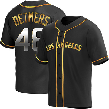 Reid Detmers Men's Replica Los Angeles Angels Black Golden Alternate Jersey