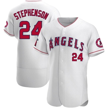 Robert Stephenson Men's Authentic Los Angeles Angels White Jersey