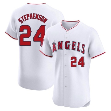 Robert Stephenson Men's Elite Los Angeles Angels White Home Jersey