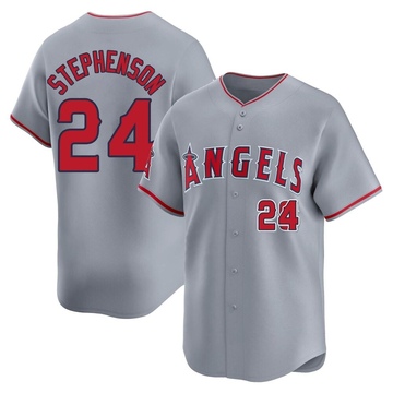 Robert Stephenson Men's Limited Los Angeles Angels Gray Away Jersey