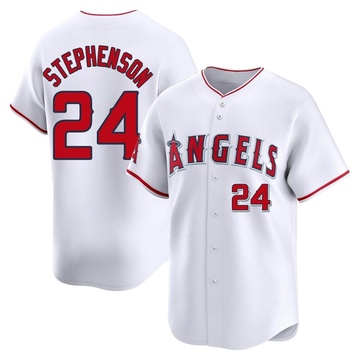 Robert Stephenson Men's Limited Los Angeles Angels White Home Jersey