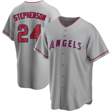 Robert Stephenson Men's Replica Los Angeles Angels Silver Road Jersey