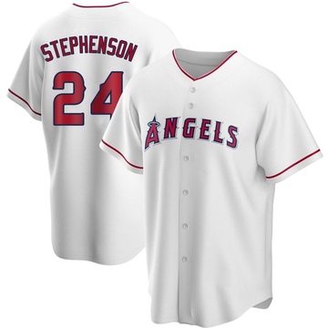 Robert Stephenson Men's Replica Los Angeles Angels White Home Jersey