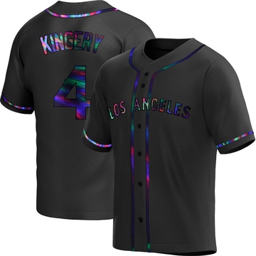 Scott Kingery Men's Replica Los Angeles Angels Black Holographic Alternate Jersey