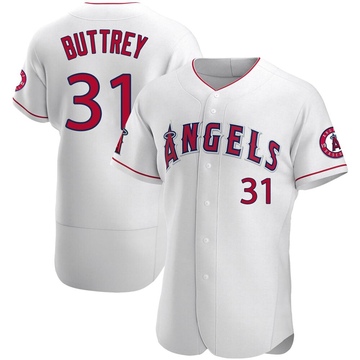 Ty Buttrey Men's Authentic Los Angeles Angels White Jersey