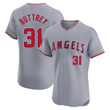 Ty Buttrey Men's Elite Los Angeles Angels Gray Road Jersey