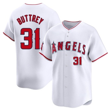 Ty Buttrey Men's Limited Los Angeles Angels White Home Jersey