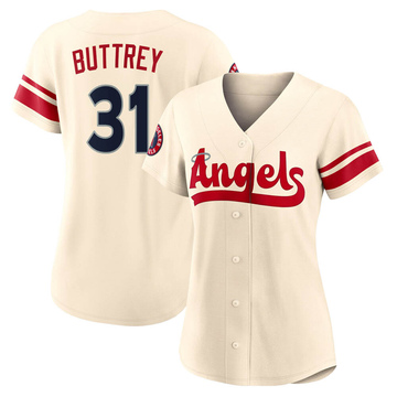 Ty Buttrey Women's Authentic Los Angeles Angels Cream 2022 City Connect Jersey