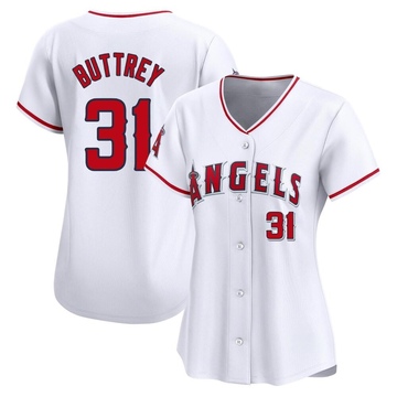 Ty Buttrey Women's Limited Los Angeles Angels White Home Jersey