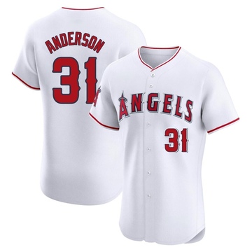 Tyler Anderson Men's Elite Los Angeles Angels White Home Jersey