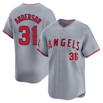 Tyler Anderson Men's Limited Los Angeles Angels Gray Away Jersey