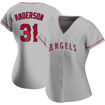 Tyler Anderson Women's Authentic Los Angeles Angels Silver Road Jersey