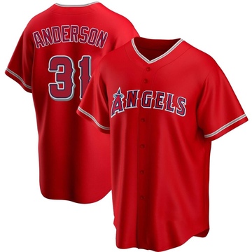 Tyler Anderson Youth Replica Los Angeles Angels Red Alternate Jersey