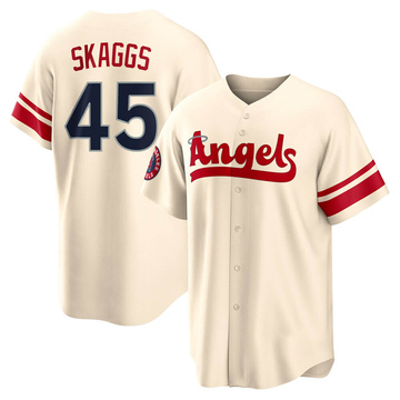 Tyler Skaggs Men's Replica Los Angeles Angels Cream 2022 City Connect Jersey