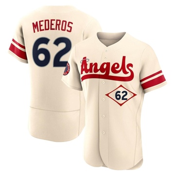 Victor Mederos Men's Authentic Los Angeles Angels Cream 2022 City Connect Jersey