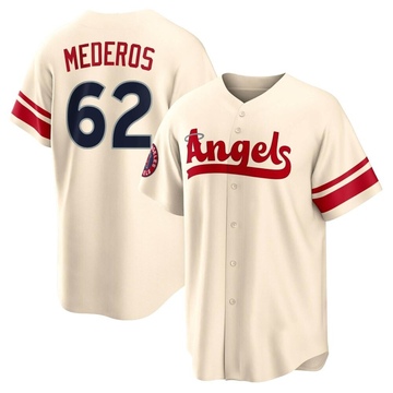 Victor Mederos Men's Replica Los Angeles Angels Cream 2022 City Connect Jersey