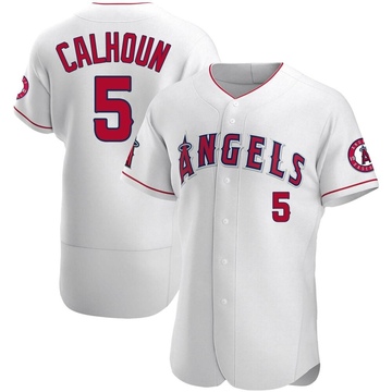 Willie Calhoun Men's Authentic Los Angeles Angels White Jersey