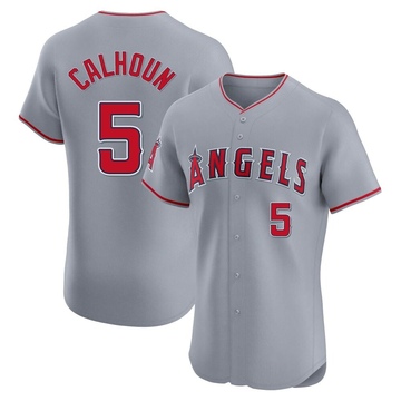 Willie Calhoun Men's Elite Los Angeles Angels Gray Road Jersey