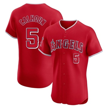 Willie Calhoun Men's Elite Los Angeles Angels Red Alternate Jersey