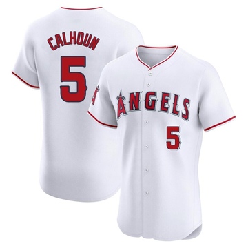 Willie Calhoun Men's Elite Los Angeles Angels White Home Jersey