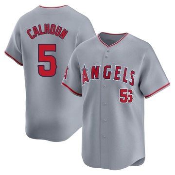 Willie Calhoun Men's Limited Los Angeles Angels Gray Away Jersey