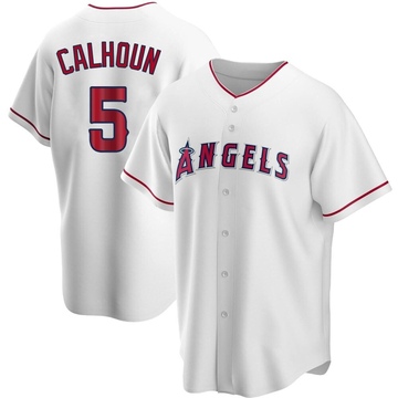 Willie Calhoun Men's Replica Los Angeles Angels White Home Jersey